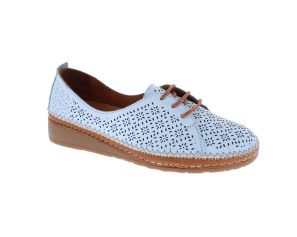 307 LOW WEDGE LACE LIGHT BLUE
