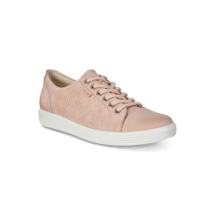 ecco soft 7 long lace perforated sneaker